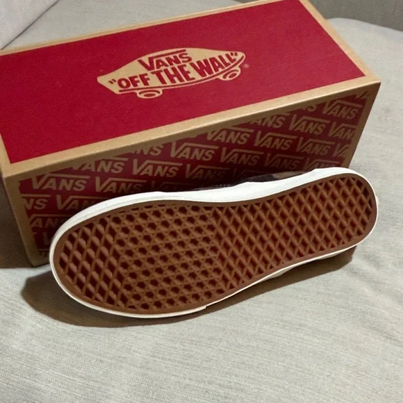 Vans Men's Checkered Slip-On Sneakers - Brown and Black - Picture 4 of 6